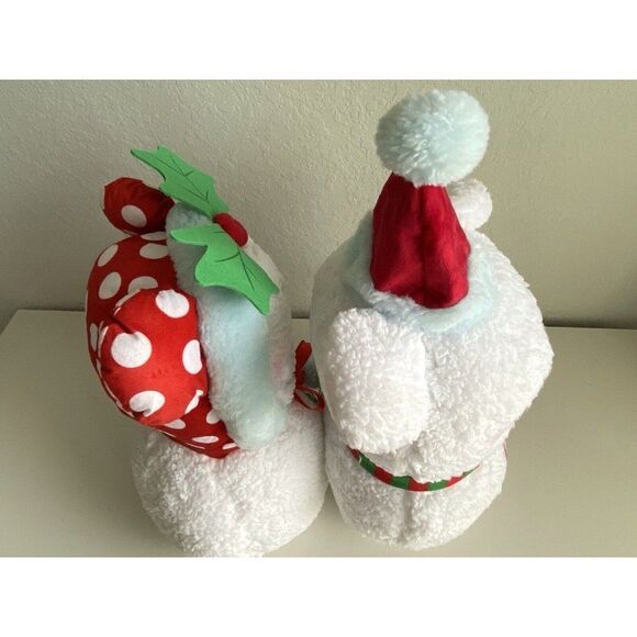 Set Of 2 Disney Mickey And MinnieChristmas Greeter Porch Holiday Sherpa Snowman - Picture 10 of 10